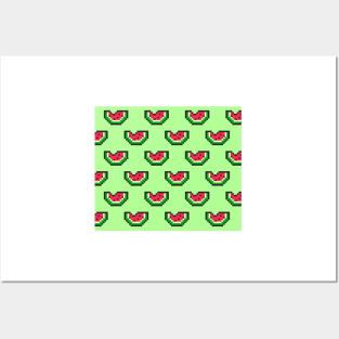 Pixel Watermelon Posters and Art